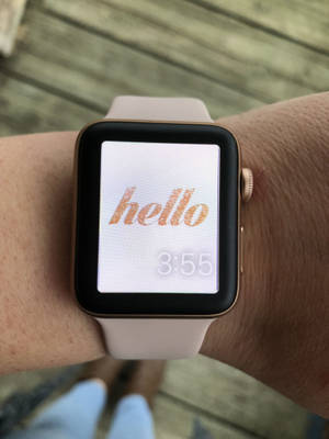 Apple Watch glitter hello dial wallpaper
