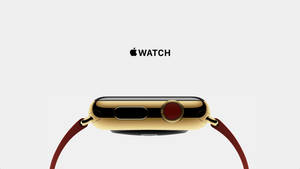 Apple Watch gold bezel red crown wallpaper