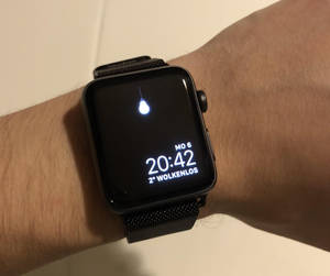 Apple Watch hanging light bulb interface wallpaper