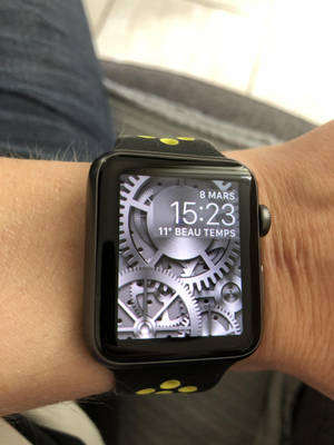 Apple Watch mechanical gear dial wallpaper