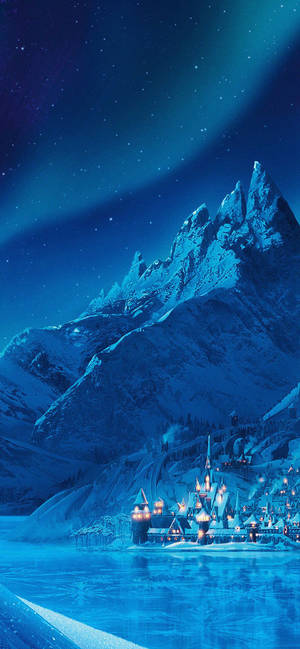 Arendelle frozen castle mountain wallpaper — 1320x2868 Wallpaper
