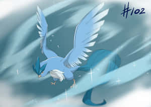 Articuno na may Tekstong #102 — Anime desktop Wallpaper