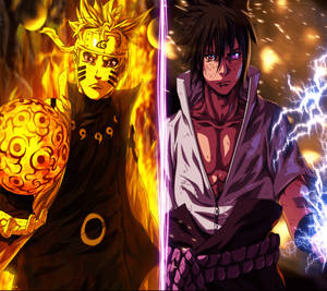 Astig na Naruto at Sasuke Rasengan — Naruto Baryon Mode Wallpaper