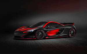 Astig na Pula Itim Kulay-abo na McLaren P1 na Kotse