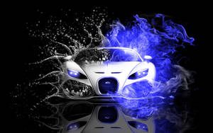 Wallpaper ng astig na sasakyan na Bugatti Veyron — Cool na mga sasakyan GIF Wallpaper