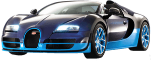 Asul at Itim na Bugatti Veyron Grand Sport