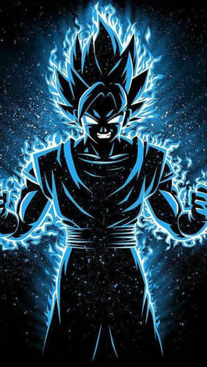 Itim at Asul na Black Goku Phone