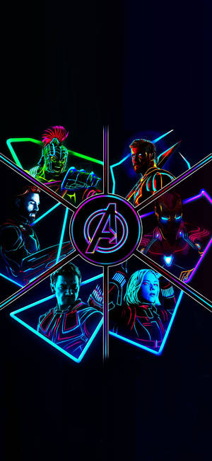 Avengers Neon Aesthetic Iphone — 1290x2796 Wallpaper