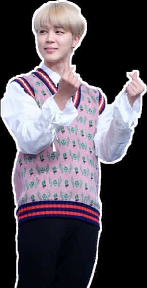 B T S Miyembro Tradisyonal na Vest Thumbs Up