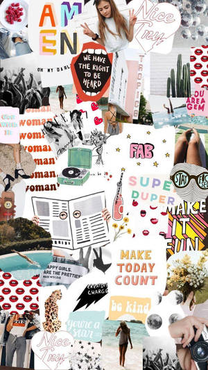 Babae Aesthetic Collage — Aesthetic na babae GIF Wallpaper