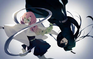 Babae ng Demon Slayer na Astig — Astig na tagaslipaw ng demonyo Wallpaper