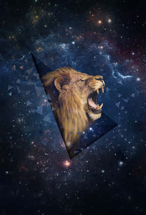 Background ng Galaxy Lion — Galaxy lion GIF Wallpaper