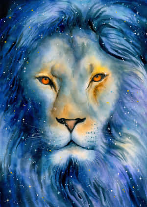 Background ng Galaxy Lion — Galaxy lion GIF Wallpaper