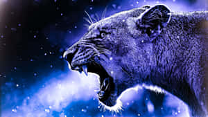 Background ng Galaxy Lion — Galaxy lion GIF Wallpaper