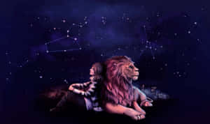 Background ng Galaxy Lion — Galaxy lion GIF Wallpaper