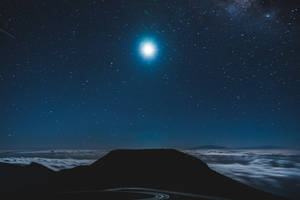 Background ng Telepono ng Buwan at Galaxy — Galaxy phone Wallpaper