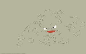 Balangkas na Kulay-abo ng Ebolbong Geodude — Nintendo Wallpaper