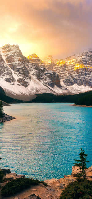 Banff National Park Sunrise — iPhone 16e Wallpaper