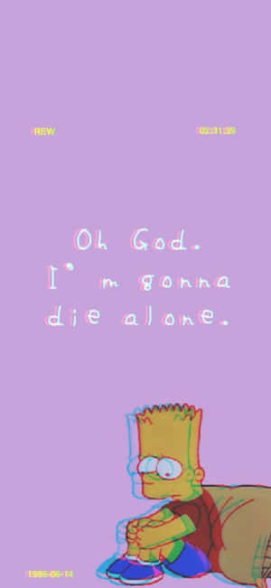 Sad Bart Simpson Phone — iPhone 16e Wallpaper
