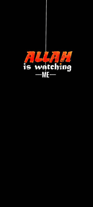 Simpleng Quote na 'Allah Is Watching Me' — Pixel 9 Wallpaper