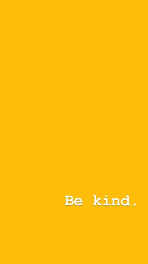 Be Kind Quote Laban sa Cute Pastel Yellow Aesthetic