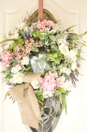 Maganda at Makulay na Handmade Spring Wreath — Huawei Pura X Wallpaper
