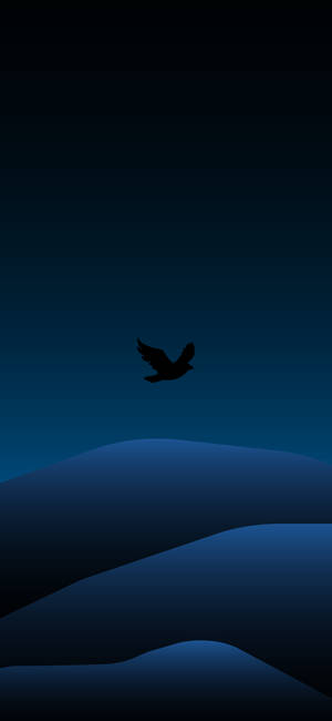 Bird And Landscape Minimal Dark Iphone — Samsung S21 Ultra Wallpaper