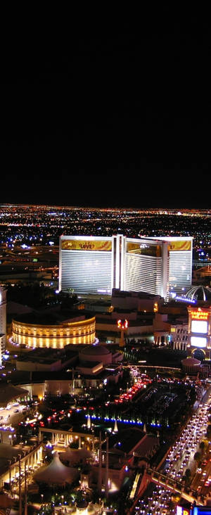 Bird's-eye View Las Vegas Night — Galaxy Z Fold 6 Wallpaper