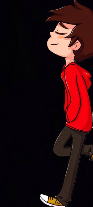Black Amoled Cartoon Character — iPhone 13 Pro Max Wallpaper