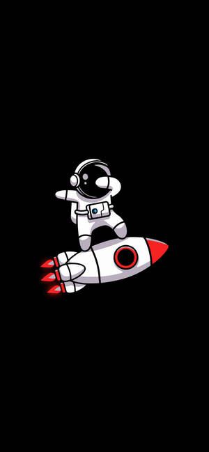 Black And White Astronaut — Galaxy A54 Wallpaper