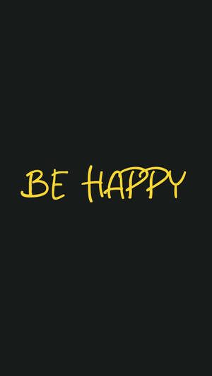 Black at yellow be happy wallpaper