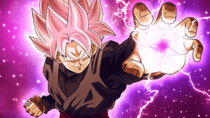 Black Goku na May Pink na Epekto ng Kidlat
