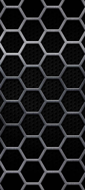 Wallpaper ng itim na iPhone na mesh ng heksagon — Redmi A7 Wallpaper