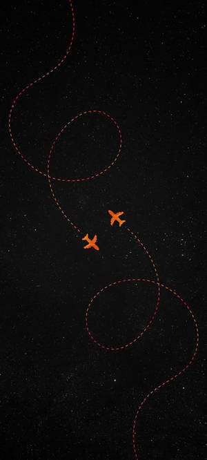 Black iPhone planes wallpaper — 1440x3200 Wallpaper