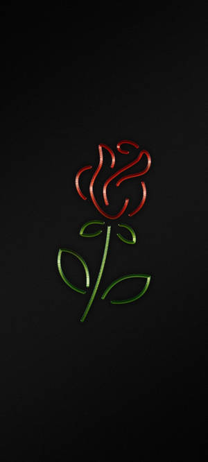 Black iPhone rose wallpaper — Pixel 9a Wallpaper