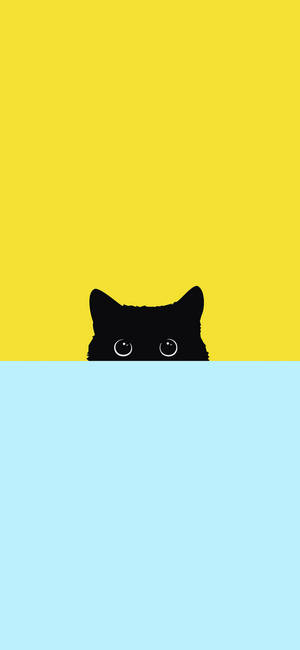 Black Kitty Minimalist Android — Pixel 9 Pro Wallpaper