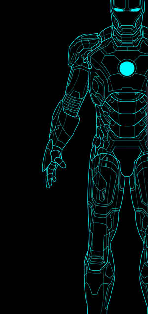 Blue Ironman S10+ wallpaper. — iPhone X Wallpaper