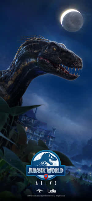 Blue Jurassic World — iPhone 16e Wallpaper