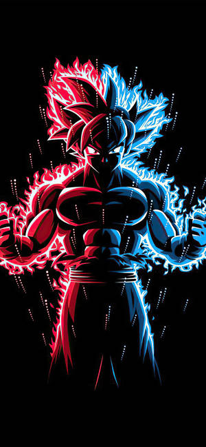 Blue Red Goku Dragon Ball Z Iphone — iPhone 18 Pro Max Wallpaper