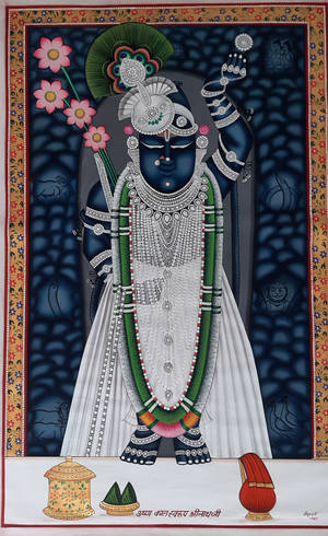 Asul na Shrinathji na Diyos — Galaxy Tab S10 Ultra Wallpaper