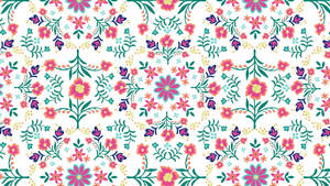 Bohemian floral aesthetic pattern wallpaper
