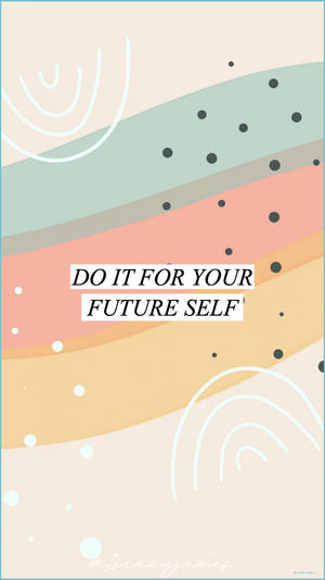 Boho Aesthetic Pastel na Pangunahing Kulay na May Quote