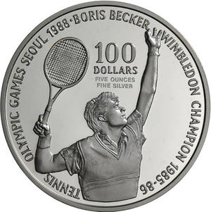 Boris Becker silver coin wallpaper — 1:1 Wallpaper