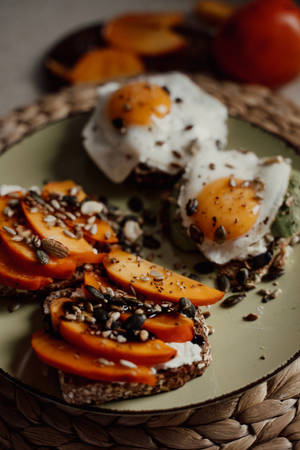 Breakfast Eggs With Sweet Potato Toast — Huawei MatePad Pro Max Wallpaper