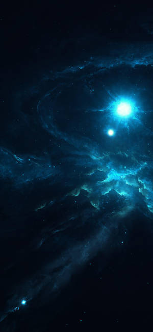 Bright Blue Moon Galaxy Iphone