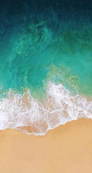 iPhone 11 beachside aerial view wallpaper cover.