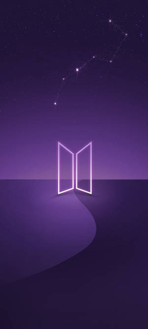 BTS violet logo wallpaper — Infinix Note 50s Wallpaper