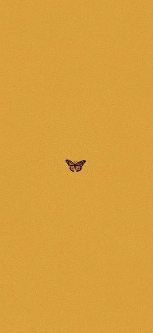 Wallpaper ng butterfly aesthetic na dilaw na mustasa — ROG Phone 9 Pro Wallpaper