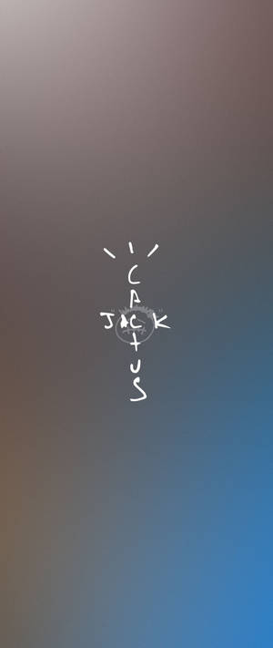 Cactus Jack Travis Scott Text Logo Blue And Gray — Xperia 5 Wallpaper
