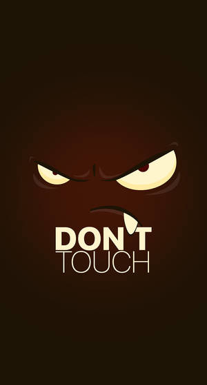 Angry face na may fang lock screen wallpaper.